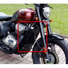PADACÍ RÁM ČERNÝ + SPOJOV. MAT. - ORIGINÁL - JAWA 350 CL, KÝVAČKA, PÉRÁK, BOBBER (VERZE PRO MALÝ CHLADIČ - OD ROKU 2024)